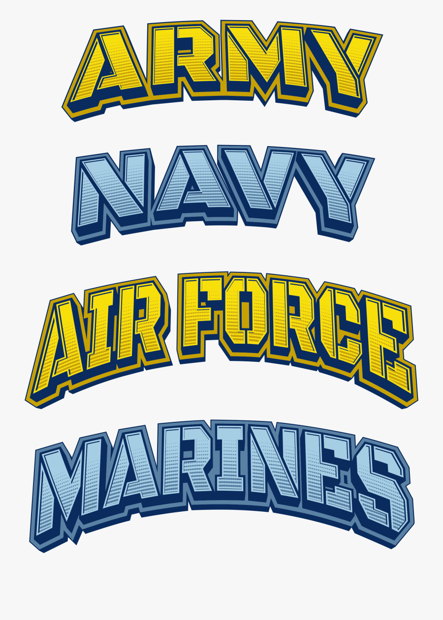 Army, Navy, Air Force, Or Marines Decals Sticker - Illustration, Transparent Clipart