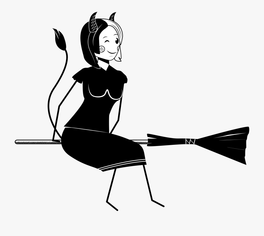 Devil Witch Clip Arts - Demon Broom, Transparent Clipart