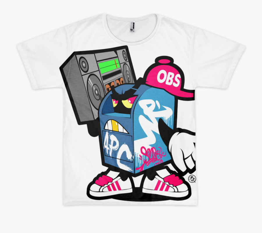 Image Of Mail Boom Box Tee - Cartoon, Transparent Clipart