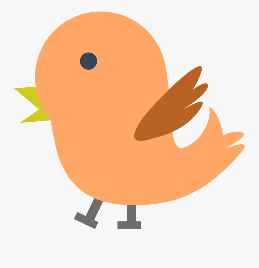Orange Bird Clipart - Baby Bird Clipart, Transparent Clipart
