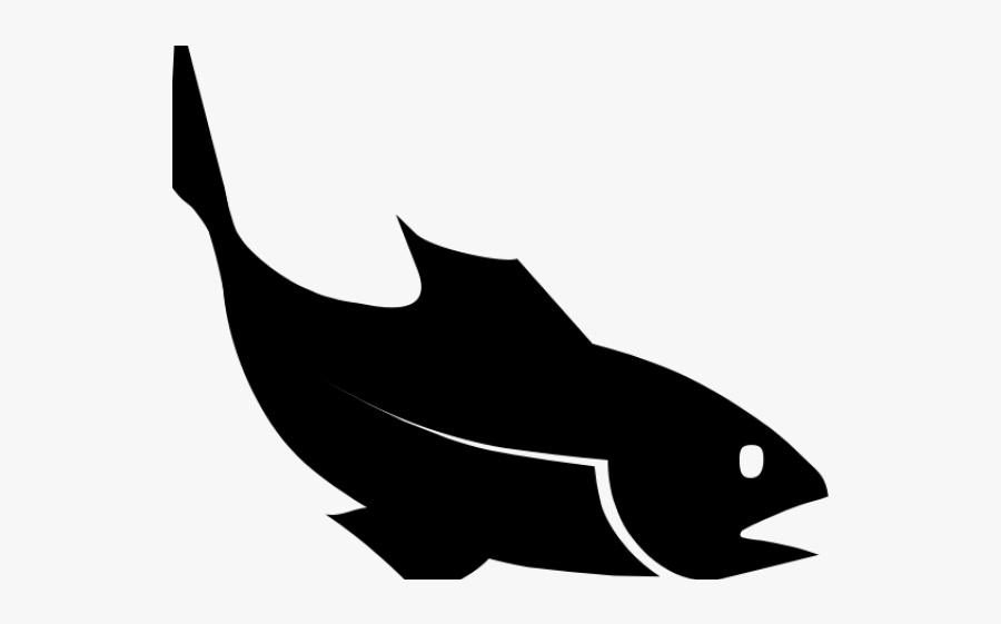 Fish Vector Black And White, Transparent Clipart
