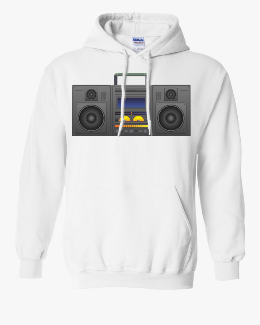 Transparent Boom Box Png - Blank White Gildan Hoodie, Transparent Clipart