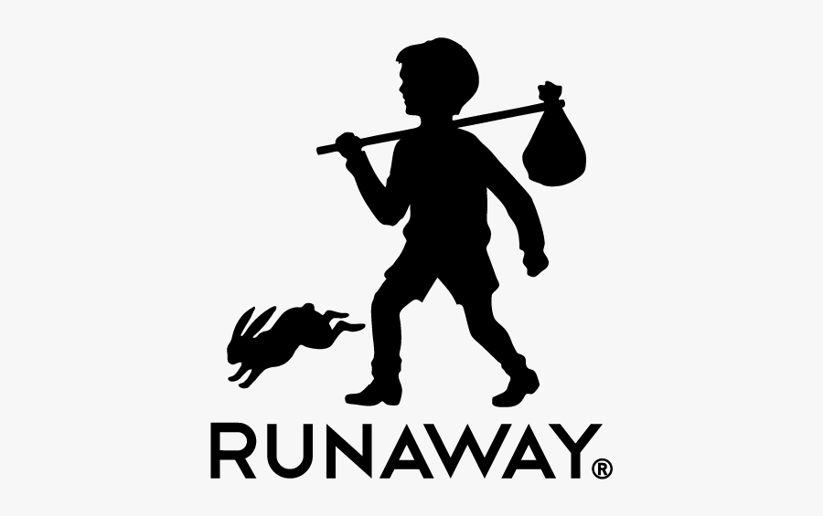 Runaway Silhouette, Transparent Clipart