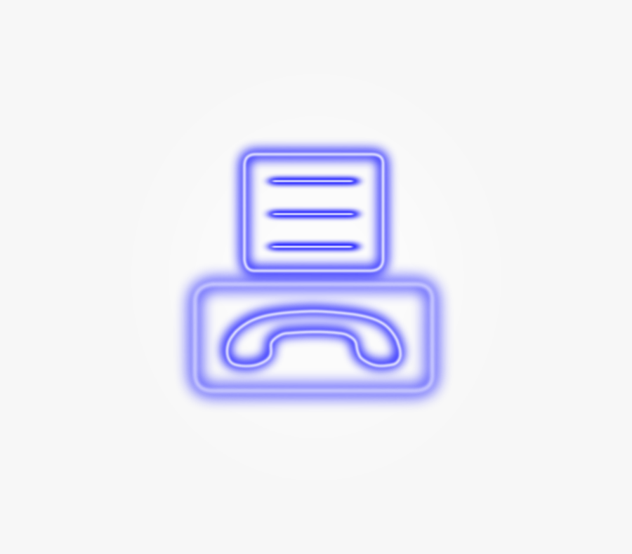 Neon Fax Icon - Icon, Transparent Clipart