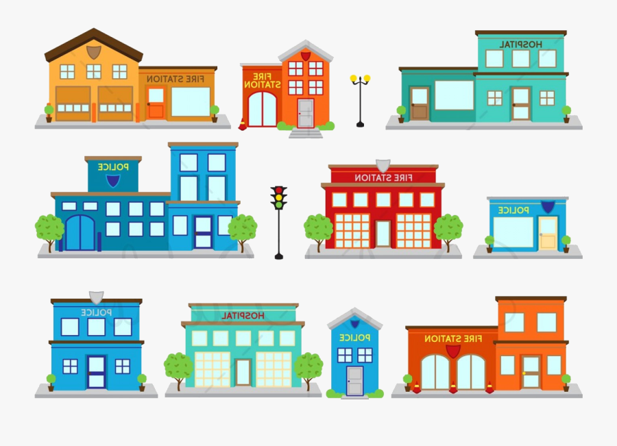 Fire Station Police Clipart Vector Transparent Png - Clipart Vector Fire Station, Transparent Clipart