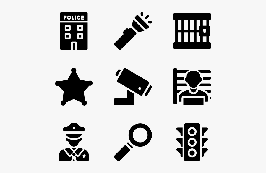 Police Fill - Attractions Icon, Transparent Clipart