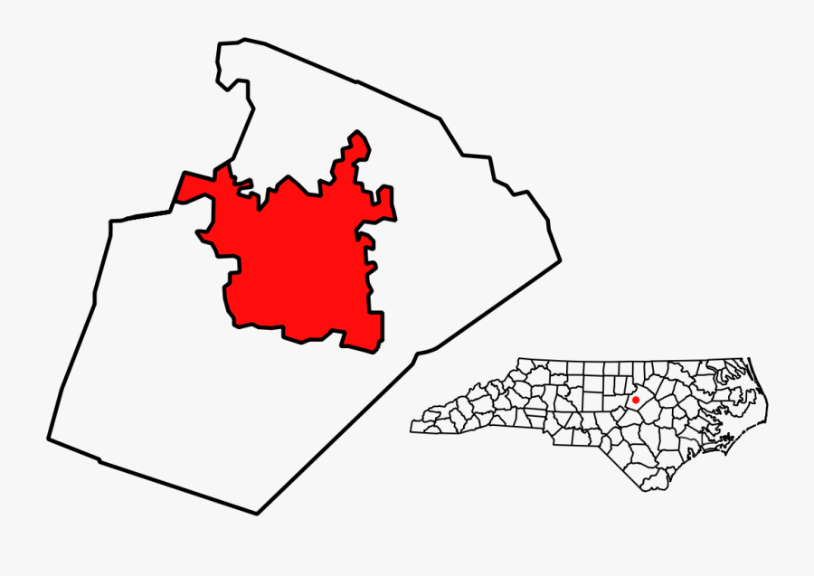 North Carolina County Map, Transparent Clipart