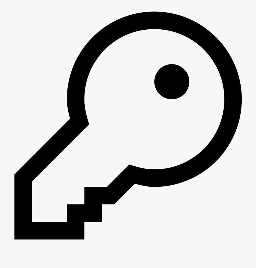 Computer Icons Access Control - Black And White Photo Key, Transparent Clipart