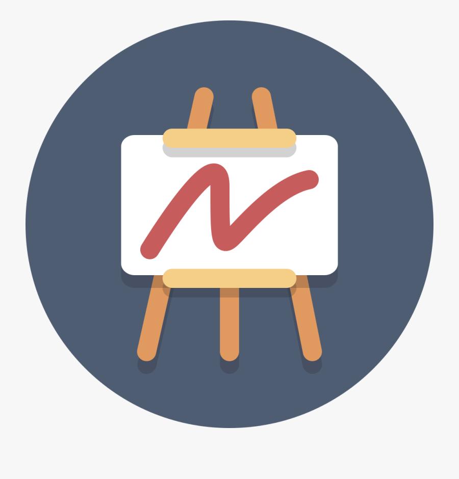 Circle Icons Easel - Art Flat Png, Transparent Clipart