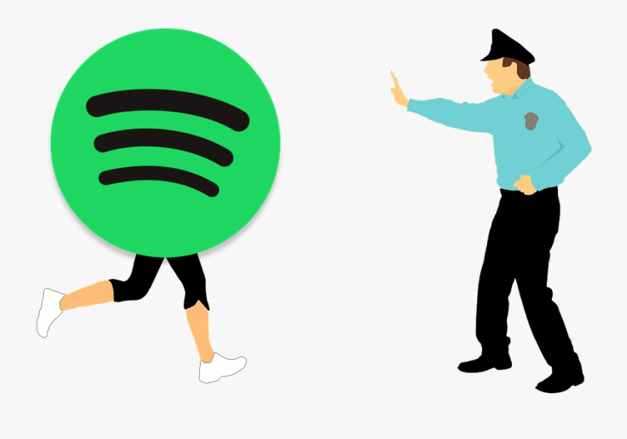 Stop Spotify - Security Guard, Transparent Clipart