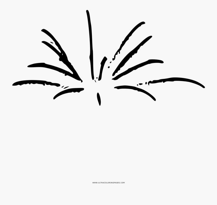 Fireworks Coloring Page, Transparent Clipart