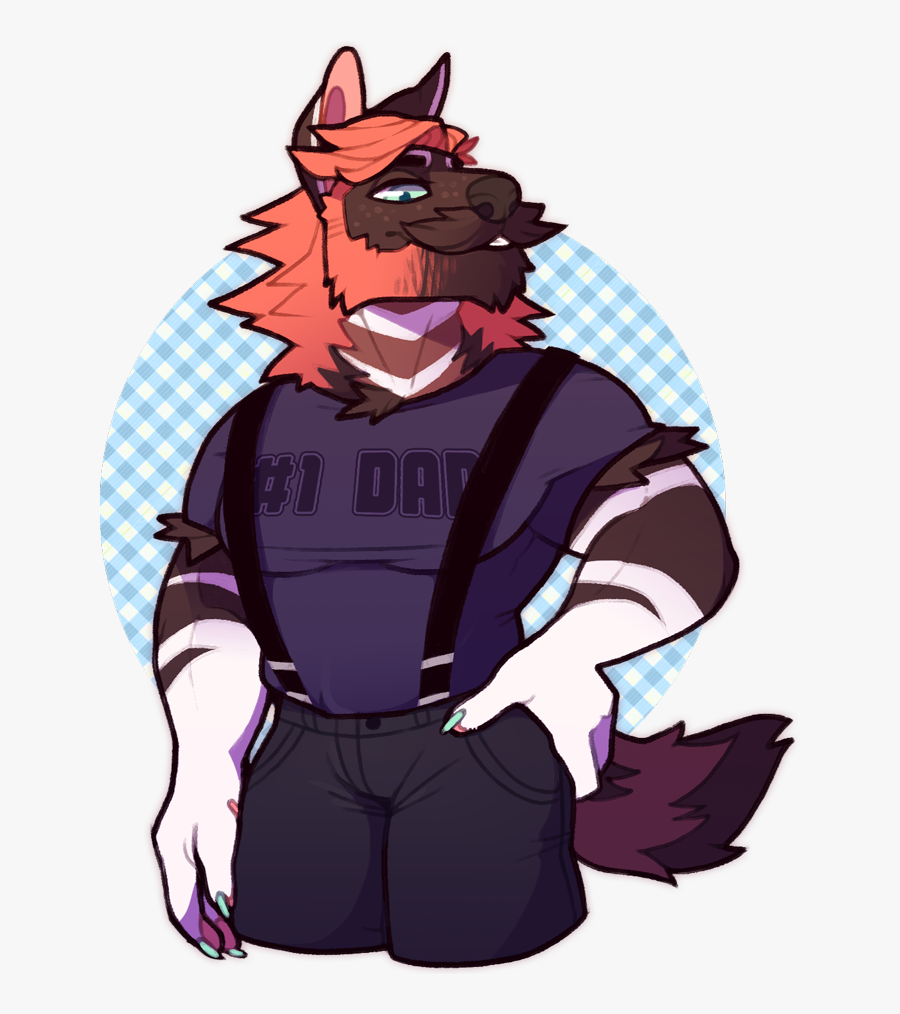 #1 Dad - Completed Ych - Violent-pentakill - Red And Blue Colour Mix, Transparent Clipart