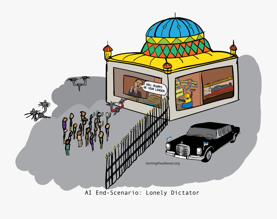 Ai End-scenario 6 Lonely Dictator Tamingtheaibeast - Cartoon, Transparent Clipart