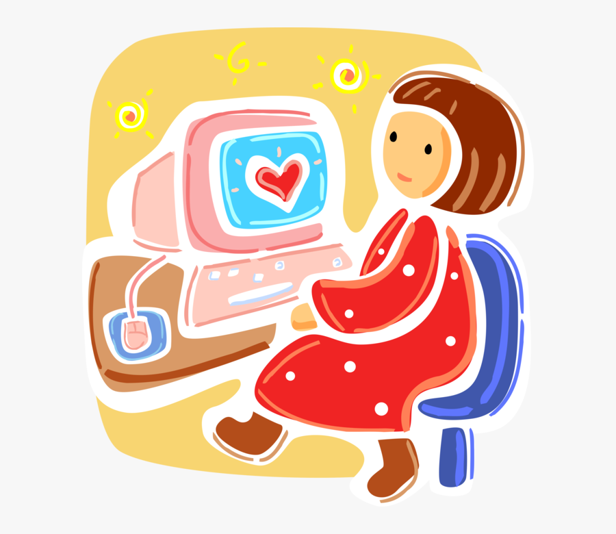 Vector Illustration Of Lonely Woman Looks For Romance, Transparent Clipart