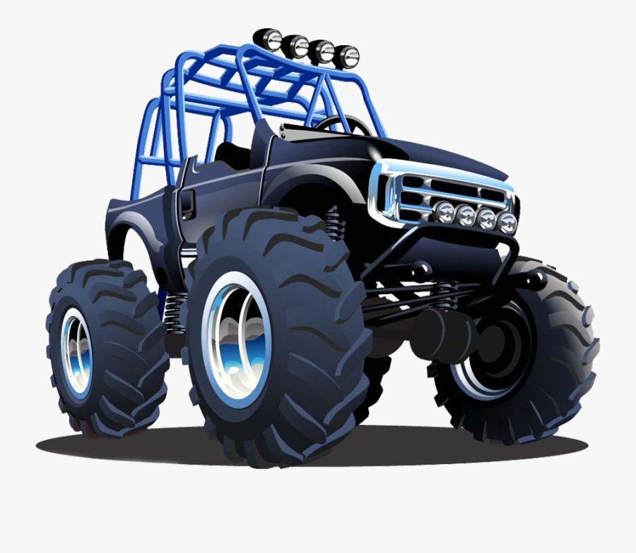 Car Monster Truck Royalty-free Illustration - Monster Truck Funny Cartoon, Transparent Clipart