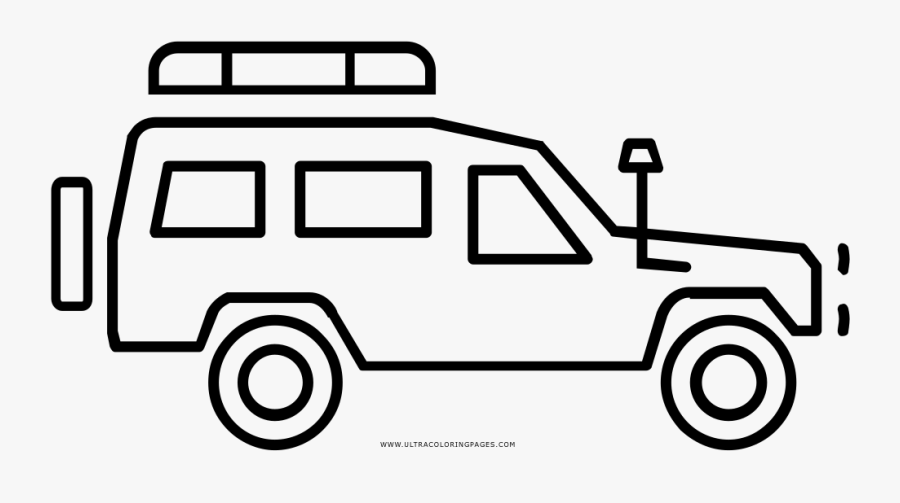 Suv Coloring Page, Transparent Clipart