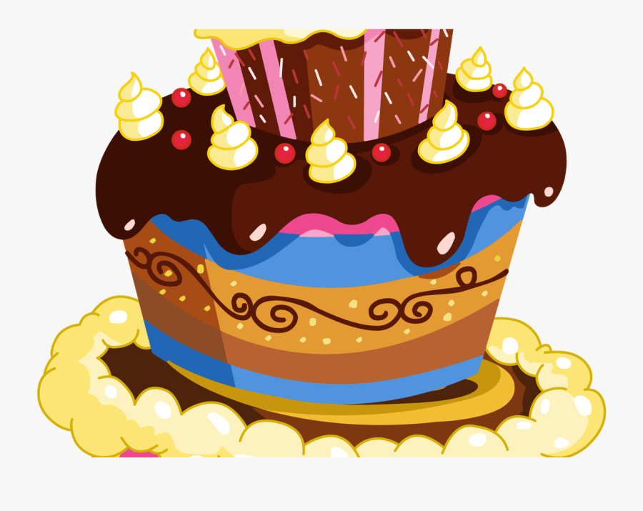 Transparent 70th Birthday Cake Clipart - Transparent Background Birthday Cake Png, Transparent Clipart