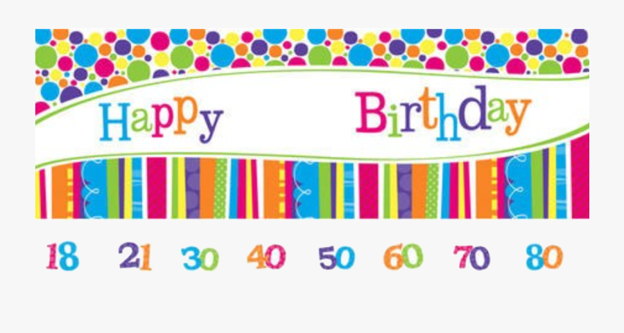 Happy Birthday Big 50 Banner, Transparent Clipart