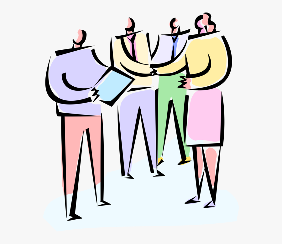 Vector Illustration Of Colleagues Shake Hands With, Transparent Clipart