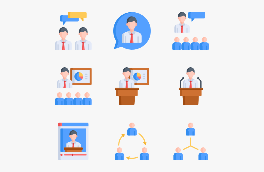 Team Meeting Vector Icon, Transparent Clipart