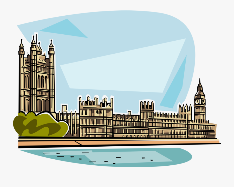 Skyline Clipart City England - Houses Of Parliament Clipart, Transparent Clipart