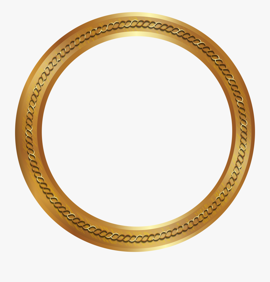 Gold Frame Border Round Png Clip Art Image, Transparent, Transparent Clipart