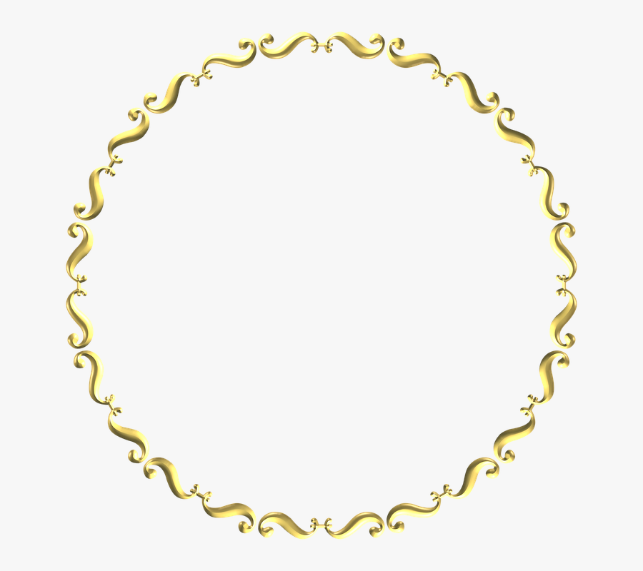 Gold, Frame, Round, Border, Decoration, Decor - Portable Network Graphics, Transparent Clipart