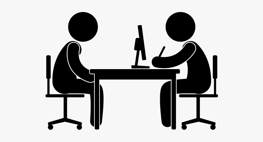 Student At Desk Clipart Black And White, Transparent Clipart
