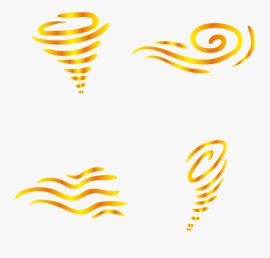 Vector Tornado Yellow, Transparent Clipart