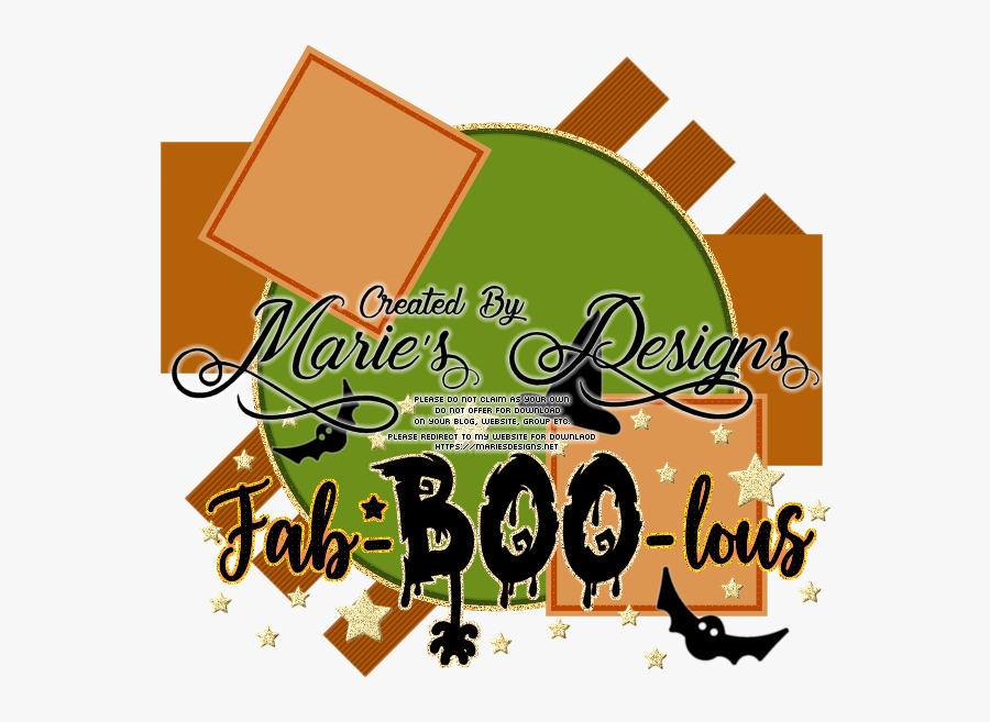 Halloween Template Fab Boo Lous - Graphic Design, Transparent Clipart