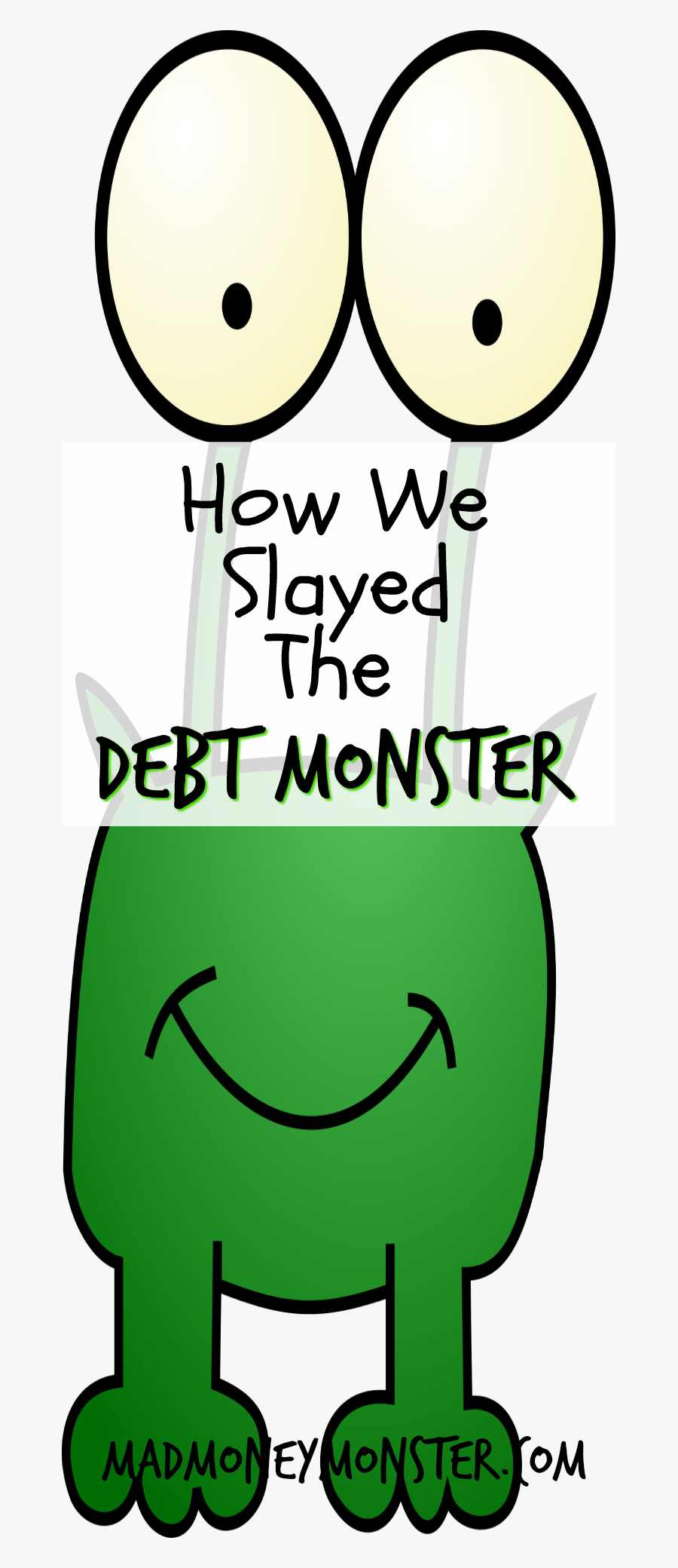 Debt Clip Art - Green Monster Clip Art, Transparent Clipart