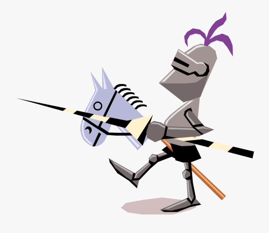 Vector Illustration Of Medieval Knight On Horseback, - Rap About Middle Ages, Transparent Clipart