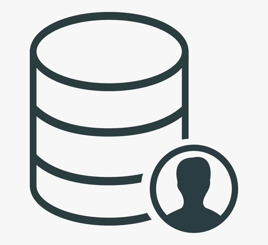 White Database Icon Png, Transparent Clipart