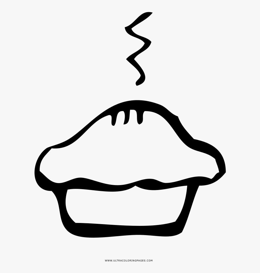 Pie Coloring Page, Transparent Clipart