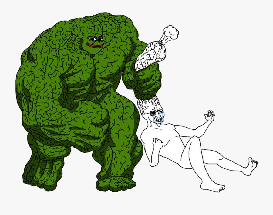 Green Toad Mammal Vertebrate Fictional Character Cartoon - Pepe Brain, Transparent Clipart