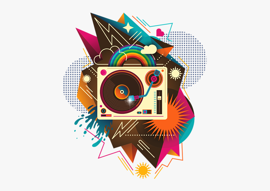 Paintings Of A Record Player, Transparent Clipart