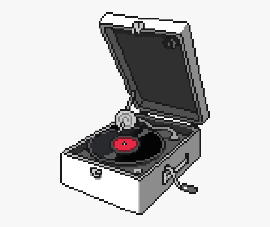 #music #pixel #vinyl #turntable #disc #oldschool #retro - Record Player Transparent Gif, Transparent Clipart