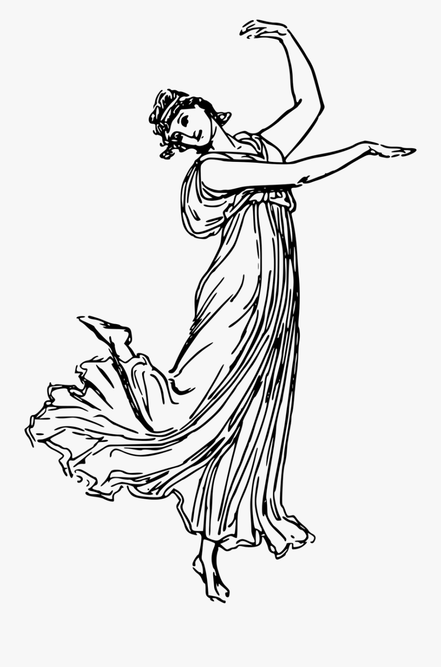 Dancing Lady, Transparent Clipart