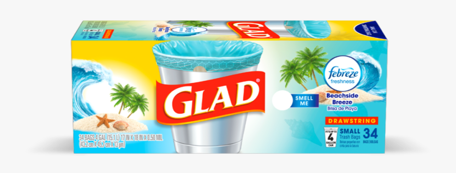 Beachside Breeze® Small Garbage Bags - Glad Trash Bags, Transparent Clipart