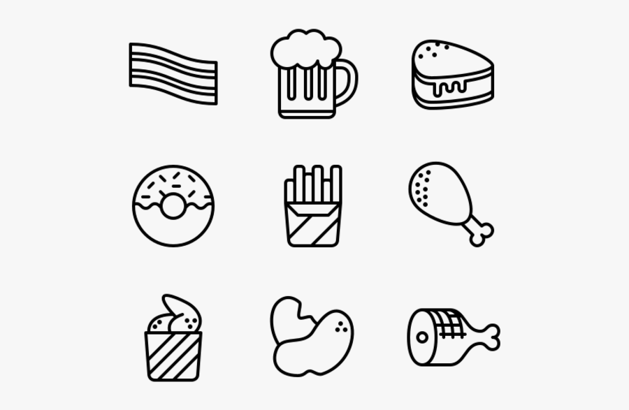 Fast Food - Family Line Icon Png, Transparent Clipart