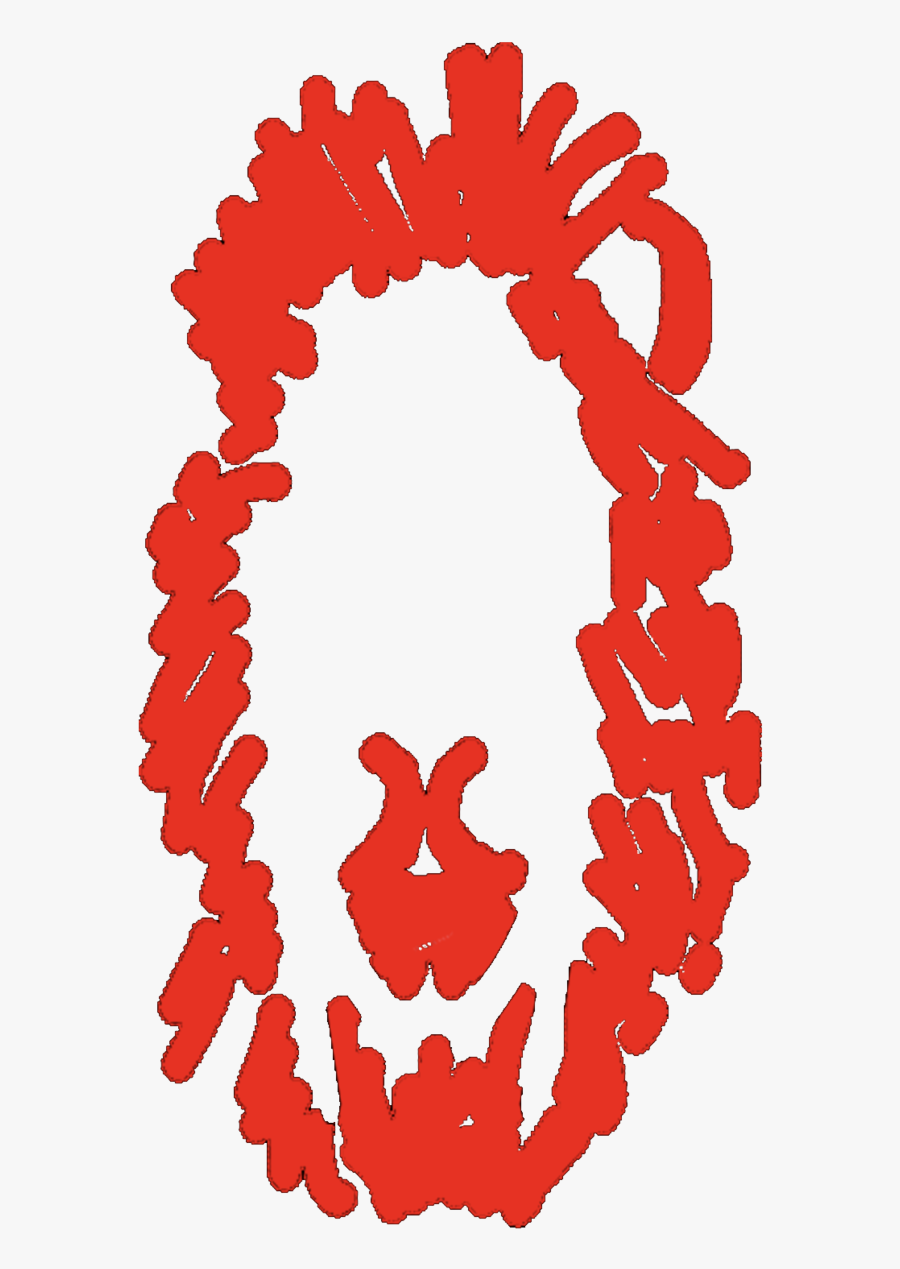 Best Red King Lion Outline - Circle, Transparent Clipart
