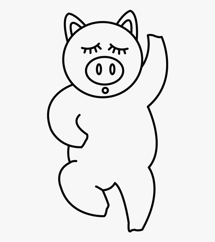 Animal Drawing Pig - Draw A Easy Pig, Transparent Clipart