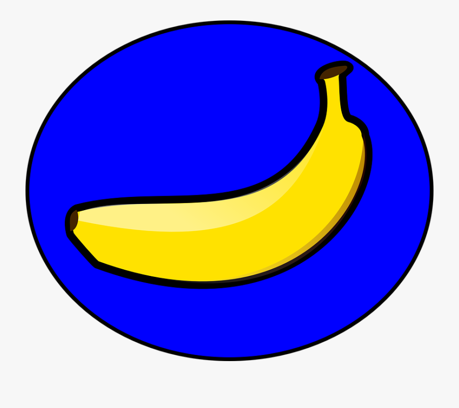 Banana, Fruit, Yellow, Healthy, Fresh, Food, Vegetarian - Banana Circle Transparent Logo, Transparent Clipart
