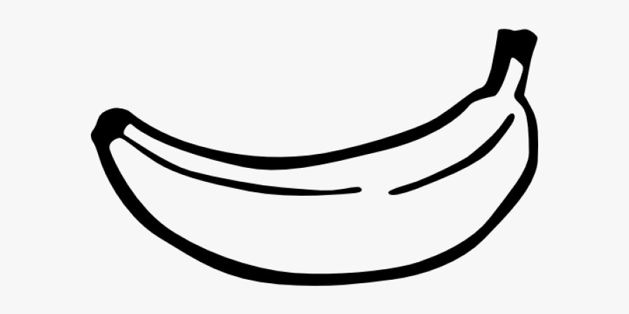 Drawn Banana Transparent - Banana Clipart Black And White Png, Transparent Clipart