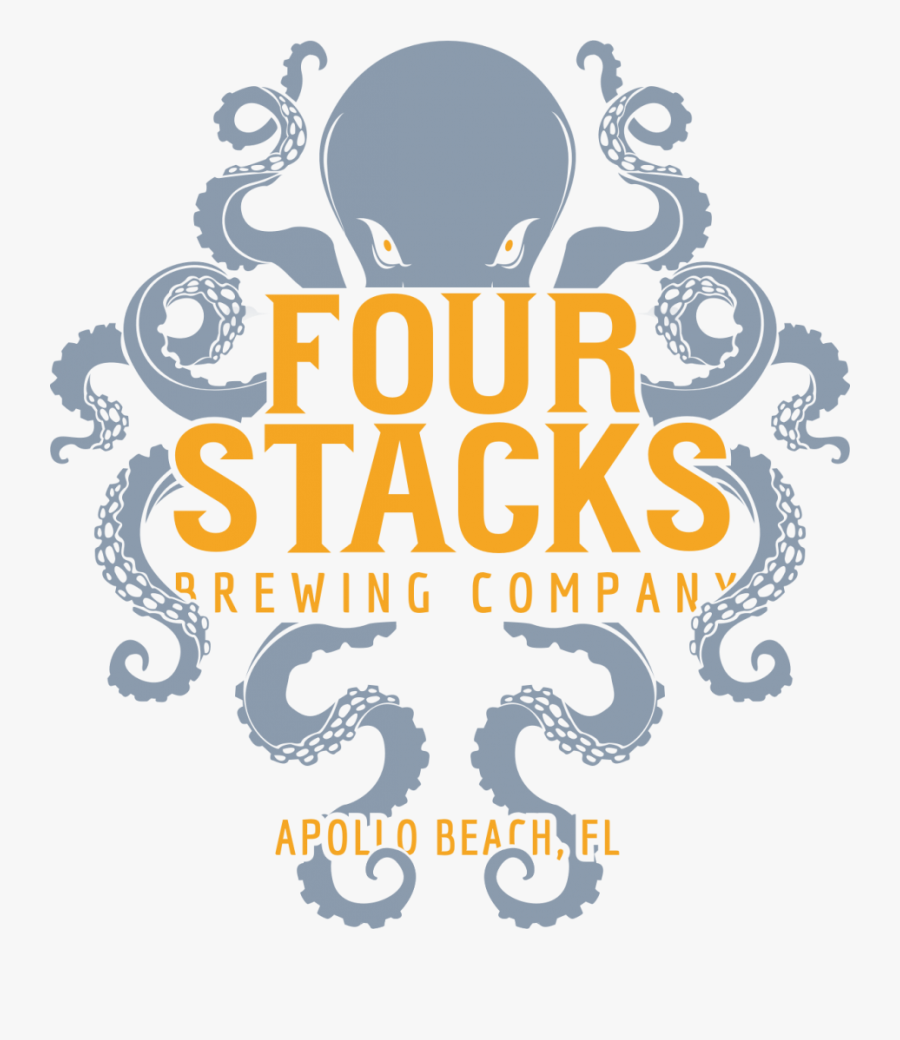 Fs-octopus - Four Stacks Brewing Logo, Transparent Clipart