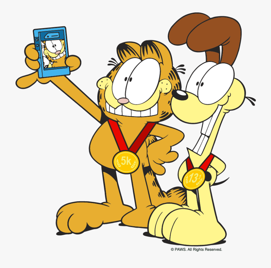 Garfield Selfie, Transparent Clipart