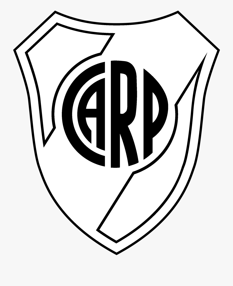 Club Atletico River Plate Logo Black And White - Escudo River Plate, Transparent Clipart