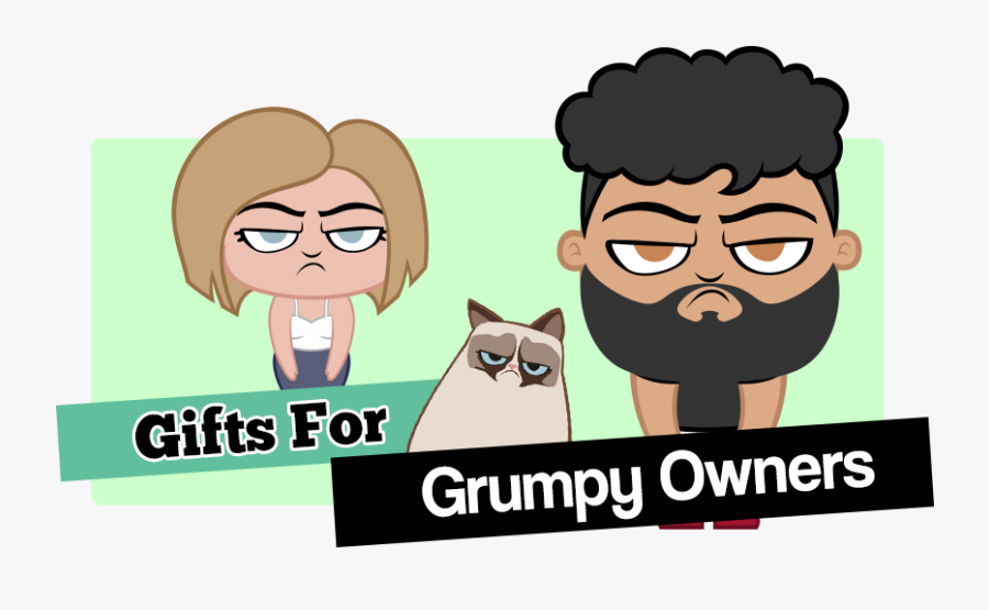 Personalised Grumpy Cat Gifts For Him And Her - Cartoon, Transparent Clipart