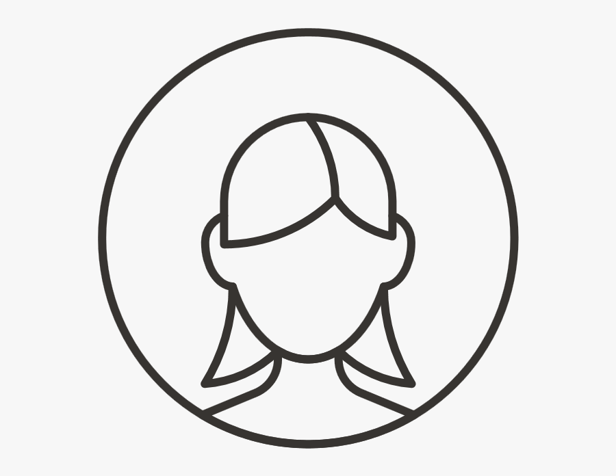 Teen Female Icon, Transparent Clipart