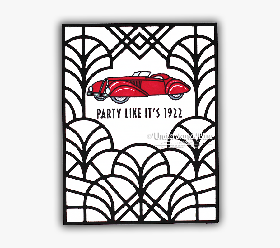 Happy Anniversary Art Deco, Transparent Clipart